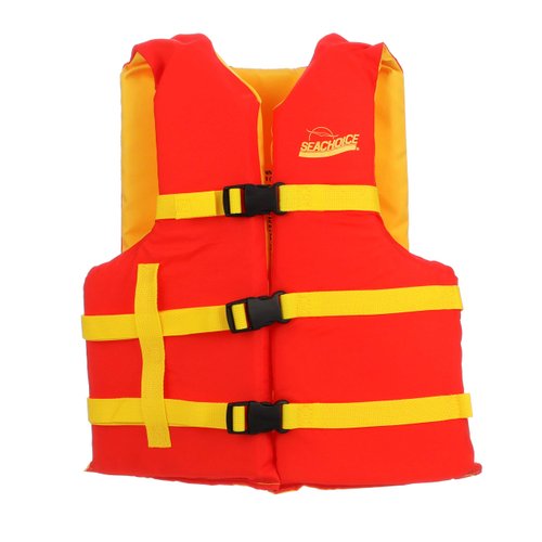 SEACHOICE PROD Universal Life Vest, Orange/Yellow, 30"- 48" (50-86230)