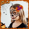 Halloween Hair Accessory Hair Bow for Toddler Girls - Glitter Witch Hat Hair Clips Orange Ribbon Hair Bows Funny Hair Accessories for Girls Kids Halloween Costume Party, Trick or Treating Deco