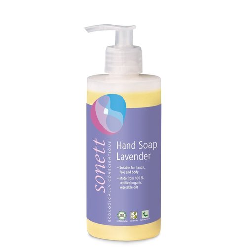 Sonett Organic Hand Soap Citrus, Lavender, Sensitive, Calendula, Rose and Foam Soap, 1 Count and 6 Count (Lavender, 1 Count)