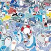 150PCS Cute Shark Stickers for Kids Toddlers Water Bottle Car Party Bags Resin Wall Phone Case Scrapbook Poster Vinyl Stickers Décor