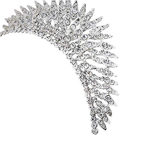 The Crafty Owl Stunning Tiaras with Rhinestones for Wedding/Sweet Sixteen/Flower Girl/Quinceanera/First Communion Crown Headdress-Various Designs (Rhinestone Spike)