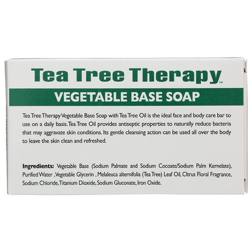 Tea Tree Therapy, Soap Bar, Vegetable Base, 3.9 oz (4-Pack)