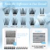 Lash Clusters 168 Pcs Cluster Lashes Eyelash Clusters DIY Cluster Eyelash Extensions Individual Lashes Thin Band & Soft(Tulip & Violet,D-mix)