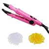 janelove Hair Extensions Iron, Fusion Keratin Hair Extensions Tool with 2 Bags Keratin Glue Granule Beads, Adjustable Temperature 210-390F, US Plug (Pink)