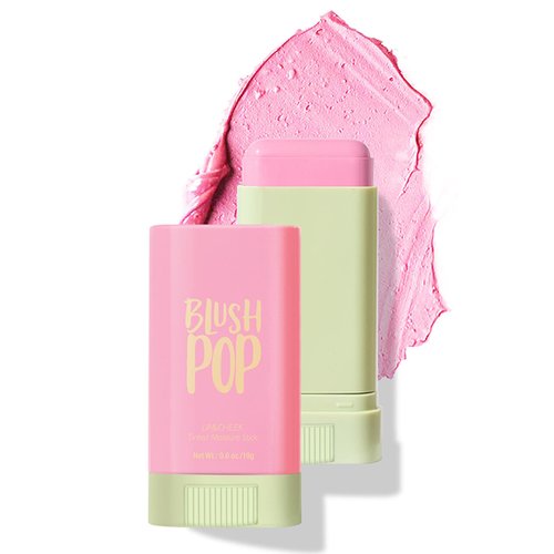 Cream Blush Stick for Cheeks Tinted Solid Moisturizer Makeup Blush Stick Natural Nude Makeup On-the-Go Blush stick for All Skin