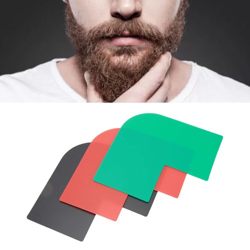 Beard Shaping Template,3pcs Beard Shaping Template Men Mustache Sideburns Guide Template Styling Tool for Jaw Cheek Neck Line Beard Shaper Template Shaping Tool
