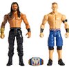 Mattel WWE Roman Reigns vs John Cena Championship Showdown Action Figure 2-Pack with Universal Championship, 6-inch
