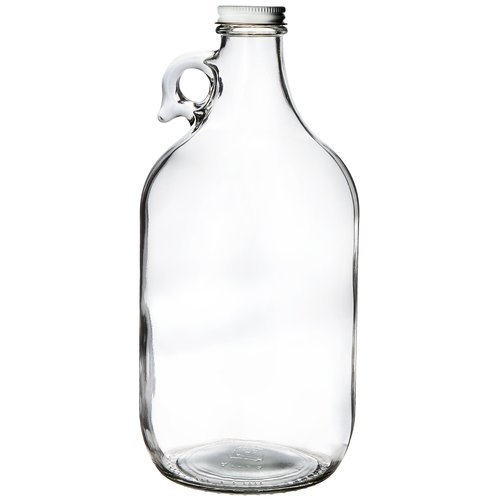 Kombucha Brooklyn 13-DXKS-HM6G Growler, Clear Glass Half-Gallon (64oz) with lid
