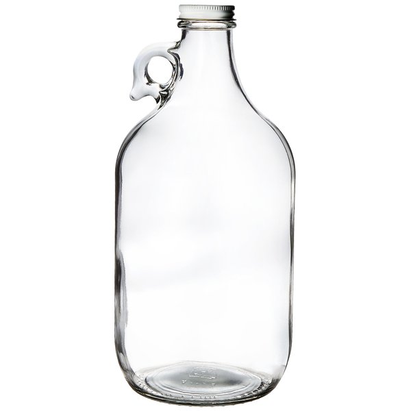 Kombucha Brooklyn 13-DXKS-HM6G Growler, Clear Glass Half-Gallon (64oz) with lid