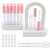 KaiLeQi 10cm Empty Lip Gloss Tubes With Wand Lipgloss Tubes Cute With Pink Lids Lip Balm Bulk Refillable Cosmetic Containers Diy Lip Gloss Making Kit（20pcs）