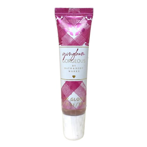 Bath & Body Works Gingham Gorgeous Lip Gloss 2 Piece Set with a Himalayan Salts Springs Sample Soap