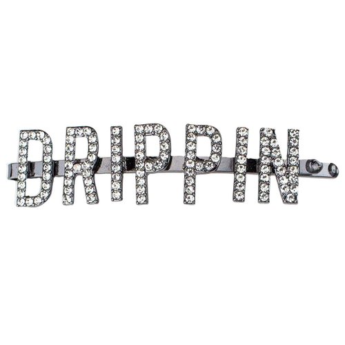 Kitsch DRIPPIN Rhinestone Bobby Pin for Hair - Non-Slip Decorative Hair Pin with Bold Text | Kits...