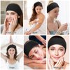 obeoby 4 Pack Spa Facial Headbands for Women, Black Face Wash Headband Adjustable Make Up Wrap Head for Washing Face Shower Teen Girl Gifts Trendy Stuff