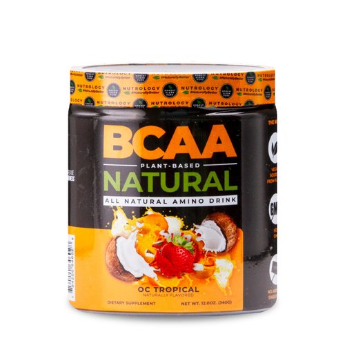 Nutrology BCAA Natural, Plant Based BCAA Powder, Orange Coconut Flavor, Optimized 2:1:1 Ratio Amino Acids Powder, Post Workout Recovery Drink Vegan BCAA Powder, Gluten-Free, Non-GMO, 30 Servings