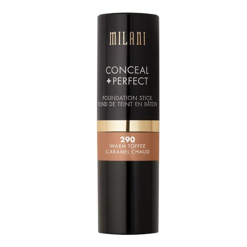 Milani Conceal + Perfect Foundation Stick - Warm Toffee (0.46 Ounce) Vegan, Cruelty-Free Cream Foundation - Cover Under-Eye Circles, Blemishes & Skin Discoloration for a Flawless Finish