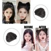 UPSTORE 2Pcs Claw Clip in Messy Cat Ears Bun Hair Pieces Space Bun Hair Extensions Wig Accessory Donut Chignon Hairpieces for Women Girls (Brown Dark)