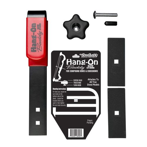 My Bow Buddy Regular Hang-On Buddy Tree Stand Bow Holder | Steel Bow Holder for Tree Stand with Rubber Grip | Works as a Compound or Crossbow Stand | Bow Holder Archery Stand with Quick Attach Knobs