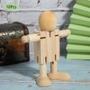 ZPSHYD Wooden Robot Figure, 10PCS Unfinished Wooden Robot Wood People Shapes Figures for DIY Painting Arts Crafts Gift for Children
