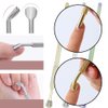 3 Pack Stainless Steel Cuticle Pusher Professional Double-Ended Nail Cuticle Kit Dead Skin Cuticle Trimmer Stick Manicure Polish Tools for Home Manicure Beauty Salon
