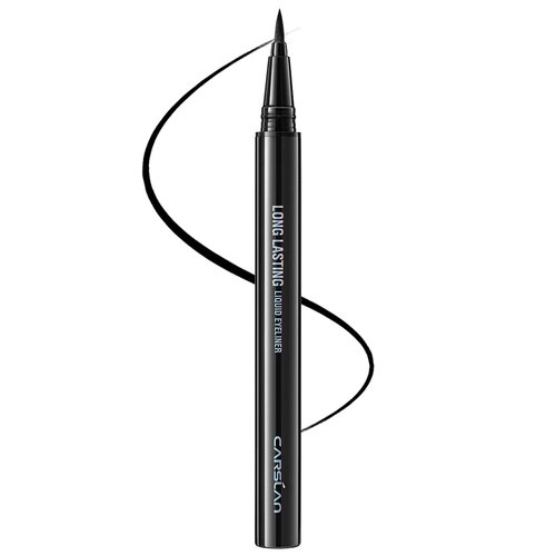CARSLAN Liquid Eyeliner, Black Eyeliner Liquid Liner, 12H Longlasting Eyeliners, Waterproof & Smudgeproof High Pigmented Eyeliners for Eye Makeup, Black