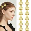 ACO-UINT 12 Pcs Shell Hair Clips for Women Girls, Gold Small Hair Claw Clips Sturdy Mini Metal Clips, Cute Clips for Hair Mermaid Costume Hair Accessories for Women and Girls
