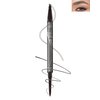 Microblading Eyebrow Pencil- Waterproof Eye Brow Pen 2-in-1 Dual-Ended Eyebrow Pen with 4-Fork-Tip & Ultra Precise Brush-Tip, Long Lasting Brow Pencil for Women Natural Looking Brow Makeup-03Dark Gray