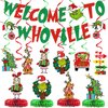 Whoville Christmas Decorations Whoville Decorations Welcome to Whoville Banner The Christmas Decorations Party Supplies Christmas Grieen Birthday Party Decorations