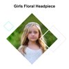 WOVOWOVO Flower Girl Headpiece for Girls, Teens, Women Crystal Headband Flower Crown Hairbands Communion Bride Wedding Tiara Hair Accessories