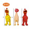 PetLike Squeaky Dog Toys Safe Latex Dog Chew Toy for Small Medium Dogs Screaming Rubber Chicken Dog Toys Set 3 Pack