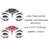2 Packs Face Gems Jewels Black and Red for Halloween Festival Face Gems Tattoo Stickers Rhinestone Crystal Body Gems Stones for Women Party Costume Makeup