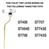 iFealClear Solid Brass Toilet Tank Flush Lever Replacement Compatible with TOTO THU068#CP for St743S, St454E Toilet Handle Replacement Trip Levers, Side Mount, Chrome