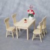 Toddmomy 1 Set Doll Furniture Miniature Furniture Decorative 1/12 Scale Miniature Table Chair Set For Dollhouse Kitchen Food Decoration Accessories ( As Shown B)