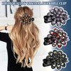 4Pcs Rhinestone Hair Claw Clips French Curved Duckbill Hair Clips Crystal Flower Barrettes for Women Girls Thick Long Hair