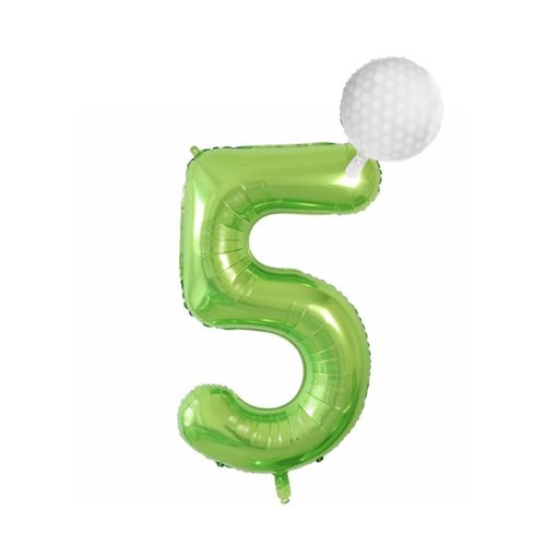 Golf 5th Birthday Party Decorations Balloons,40inch Green Number Balloon 5，Golf Birthday Decorations Kids,Golf Theme 5th Birthday Balloons (Green Golf Number Balloon 5)