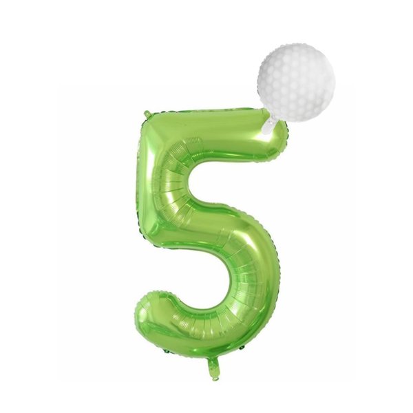 Golf 5th Birthday Party Decorations Balloons,40inch Green Number Balloon 5，Golf Birthday Decorations Kids,Golf Theme 5th Birthday Balloons (Green Golf Number Balloon 5)