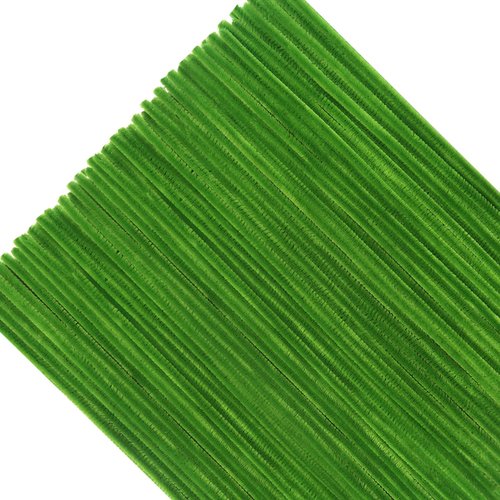 TOAOB 100pcs Pipe Cleaners Grass Green Pipe Cleaners Chenille Stems 6mm x 12 Inch Fuzzy Sticks Craft Supplies for Art DIY Crafts Decorations