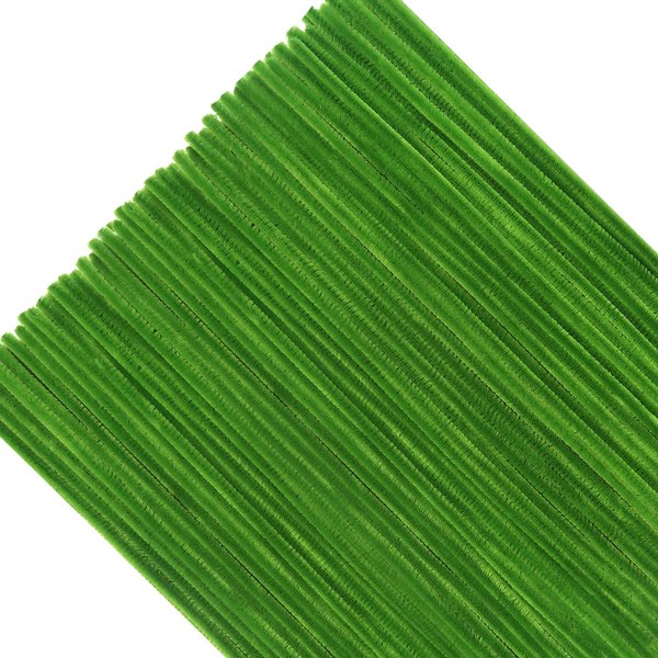 TOAOB 100pcs Pipe Cleaners Grass Green Pipe Cleaners Chenille Stems 6mm x 12 Inch Fuzzy Sticks Craft Supplies for Art DIY Crafts Decorations