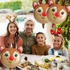 HADCKJA Reindeer Balloons Christmas Balloons Reindeer Head Foil Balloons for Christmas-Themed Party Birthday Party Supplies Decorations Party Decorations Balloons Party Sets-3pcs