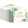 Eucalyptus Leaf Oh Baby Napkins Greenery Baby Shower Party Supplies Sage Green Luncheon Napkins Disposable Paper Napkins for Baby Shower Boys Girls Kids Table Decorations (100 Pack)