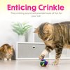 Cat Crinkle Balls 1.5 Inch (12-Pack) - Mini Crinkle Cat Toys for Indoor Cats - Multi-Color Crinkle Cat Toy - Cat Toys Crinkle Balls to Keep Fit and Active - Canadian-Made Crinkle Balls for Cats