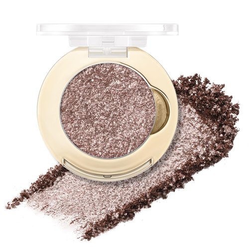 FOCALLURE Eyes On Me Pressed Powder Eyeshadow, Shimmery Eye Makeup & Highlight, Long-Lasting, High Pigmented Single Shade Eye Color, Glitter Finish, Hypoallergenic, BR01 Old Money
