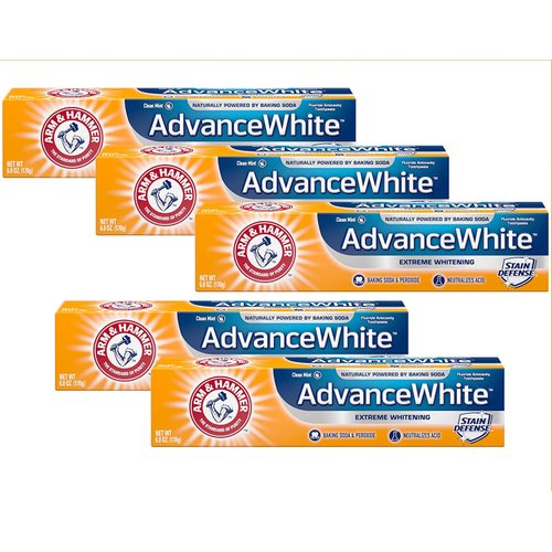 Arm & Hammer Advance White Extreme Whitening Toothpaste Clean Mint - 6 Oz- Pack of 5
