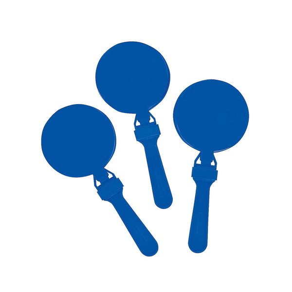 Fun Express - Blue Round Clapper - Toys - Noisemakers - Hand Clappers - 12 Pieces