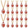 KeeStar 24 Pack Rugby Necklace Party Favors for Sports Themed Baby Shower, Birthday Party Goodie Bag Fillers, School Carnival Rewards, Photography Props, Home Decorations, Classroom Prize