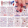 8 Sheets 4th of July Nail Art Stickers 3D Patriotic Nail Decals USA Flag Independence Day Nail Stickers for Nail Art Decorations Self-Adhesive American Flag Nail Art Design Supplies for Women Girls