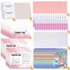 Press On Nail Tool Kit for Nail Business, Nail Prep Application Disposable Kit with Nail File, Nail Glue, Prep Pads, Instruction Card, Adhesive Nail Tabs, Wood Stick, Holographic Bag (20pcs in pink)