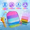 Pop Fidget Backpack for Girls, Pop it Bags&pop it Notebook and Unicorn Pencil Case for Kids' Fidget School Supplies Stress Relief, Great Birthday Present Gift for Kids