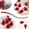 30 Pcs Red Mini Rose Flower Hair Clips, Brights Accessories Vintage Bridal Headpiece Brooch French Romanc Girls Wedding Mother's Day Halloween Birthday Valentine Christmas Party present