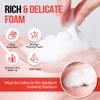Lash Shampoo for Lash Extensions 60 Ml/2fl.oz Eyelash Extension Cleanser Oil Free Lash Cleanser for Eyelash Care, Gentle Foaming Eyelash Shampoo with Brush for Salon Home Care (Peach 60ml)