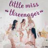 Maicaiffe Little Miss Threenager Banner - Girl's 3rd Birthday Party Decor - Three Years Old - Princess 3rd Birthday Party Decorations, Purple Glitter